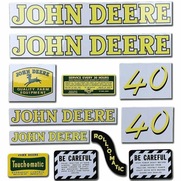 JD 40 Vinyl Decal Set